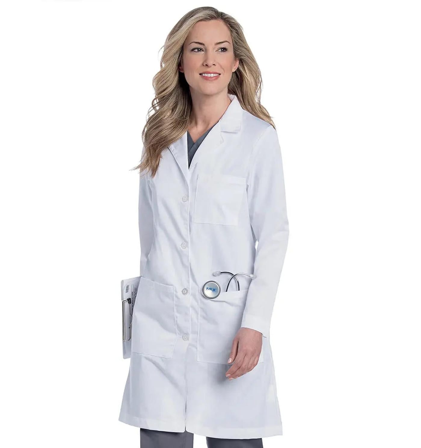Landau Women's 5-Pocket Full-Length Lab Coat