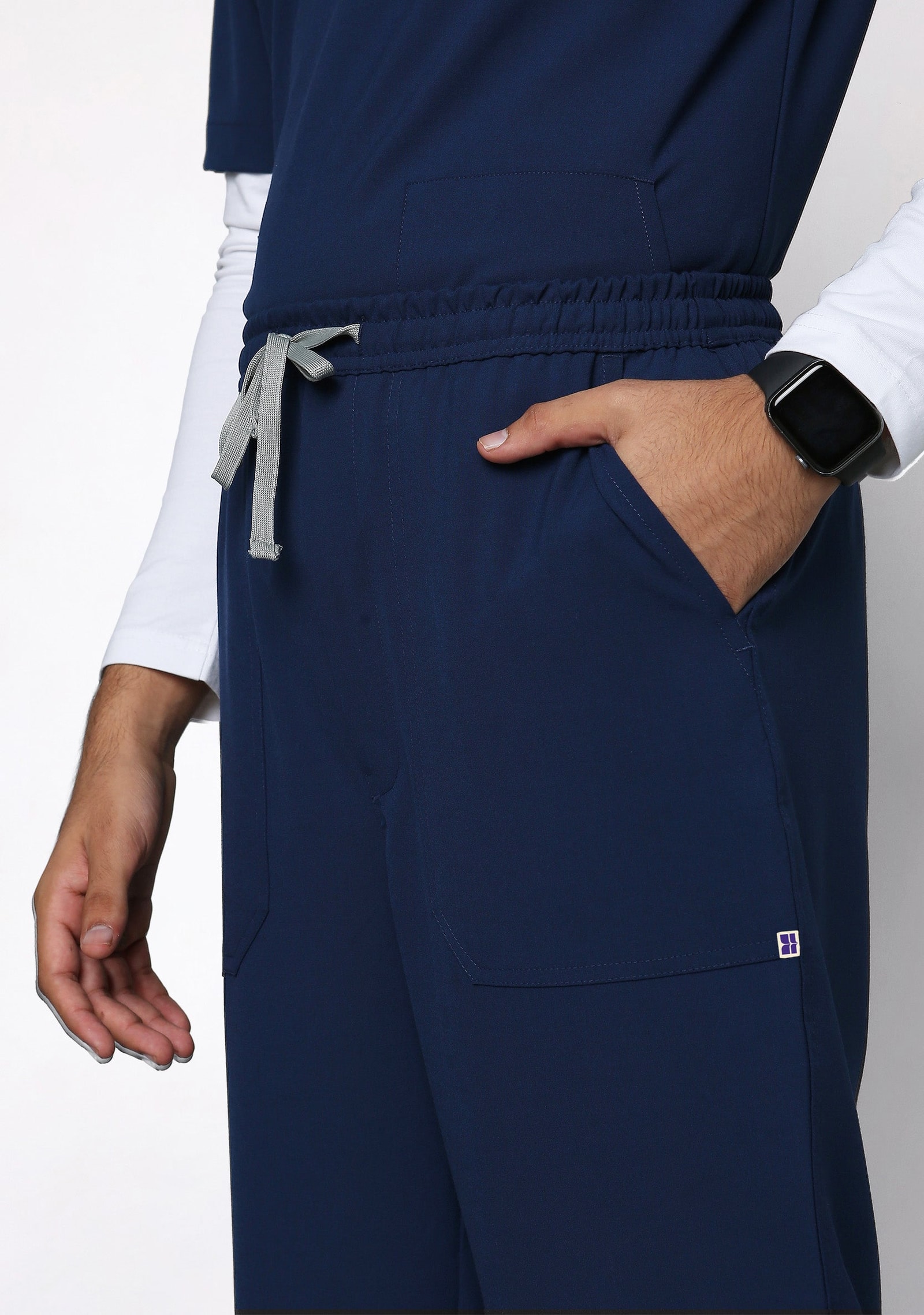 EcoFlex Men's 5-Pocket Active Navy Blue Scrub | Knyamed, ecoflex men 5-pocket active, men 5-pocket active navy, 5-pocket active navy blue, active navy blue knyamed, ecoflex men 5-pocket, men 5-pocket active, 5-pocket active navy, active navy blue, ecoflex, men, 5-pocket, active, navy, blue, knyamed, experience unmatched flexibility, unmatched flexibility performance