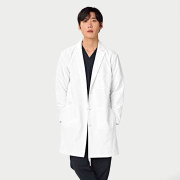 Men's Long Lab Coat, men long lab coat, men long lab, long lab coat, men long, long lab, lab coat, men, long, lab, coat, body length size, length size one, size one chest, one chest pocket, chest pocket two, pocket two large, two large bottom