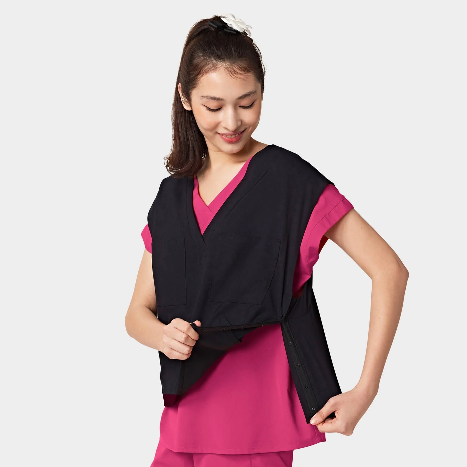 Women's ABC Six-Pocket Utility Vest, women abc six-pocket utility, abc six-pocket utility vest, women abc six-pocket, abc six-pocket utility, six-pocket utility vest, women abc, abc six-pocket, six-pocket utility, women, abc, six-pocket, utility, vest, v-neck drop shoulder, drop shoulder side, shoulder side snap, side snap closure