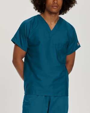 Landau Scrub Zone Unisex 1-Pocket V-Neck Scrub Top