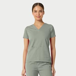 ASTRID Women's Kinetic Two Pocket V-Neck Scrub Top