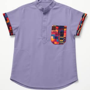 Rire Women’s Scrub Top – Lagos Design African-Inspired Medical Uniform