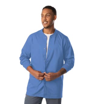 Landau Mens Scrub Warmup With Knit Collar And Cufffs