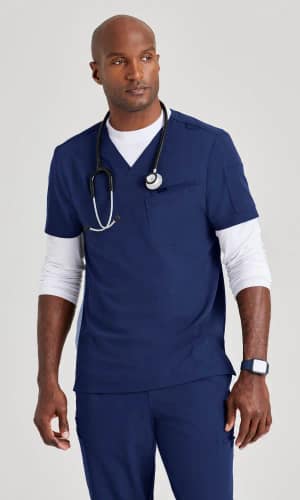 Barco Unify BUT153 Rally NEW Men's 3 Pocket Stain Resistant Medical Scrub Top