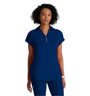 Performance Knit by Barco Engage Knit 2-Pocket Zip-Neck Dolman Scrub Top