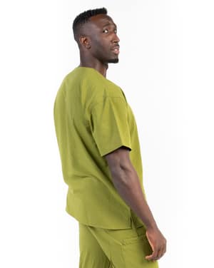 Men's Olive Scrub Top