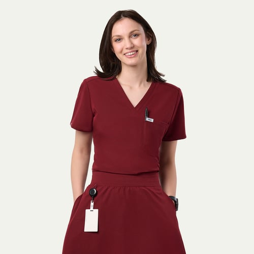 Sophia V-Neck 2-Pocket Women's Scrub Top | Peelz Scrubs