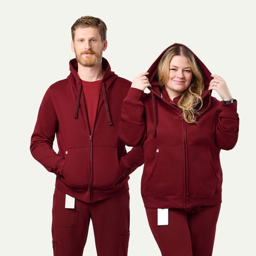 Fleece Hoodie Jacket: Unisex, Stretch & Pockets | Peelz Scrubs