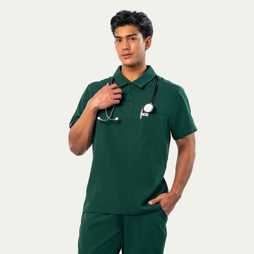 Jack Polo Style 4-Pocket Men's Scrub Top | Peelz Scrubs