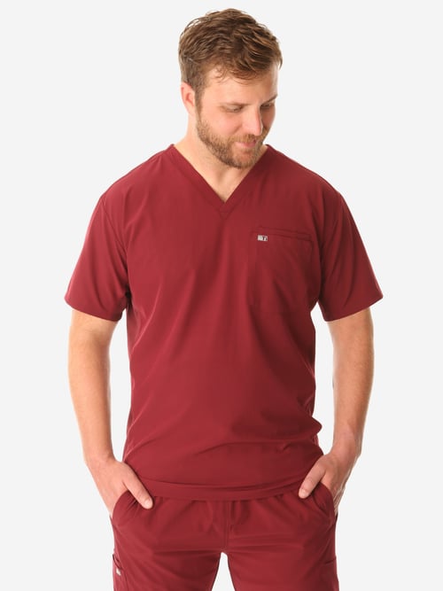 Men's Double-Pocket Scrub Top