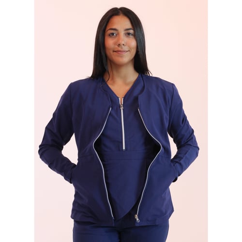 Nora Womens Full Front Zipper Jacket
