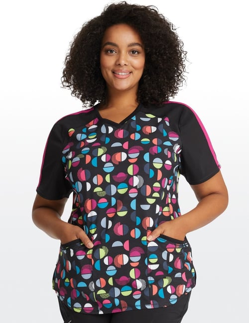 Cherokee Print Scrub Top Geo Nouveau