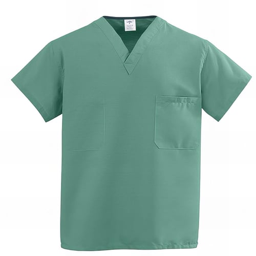 Medline ComfortEase Unisex Reversible Scrub Tops with 2 Pockets