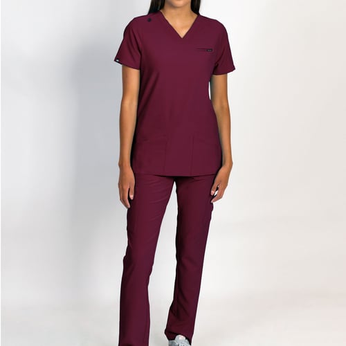 Medgear Liliana Women's Scrub Set - 4 Pocket Top & Straight Leg Pant