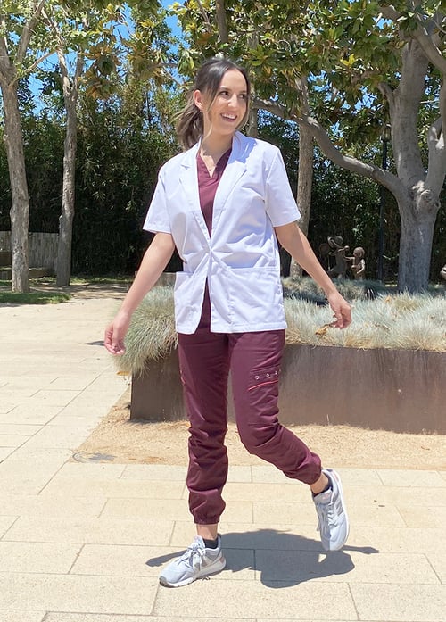 Medgear Women's Short Sleeve White Lab Coat