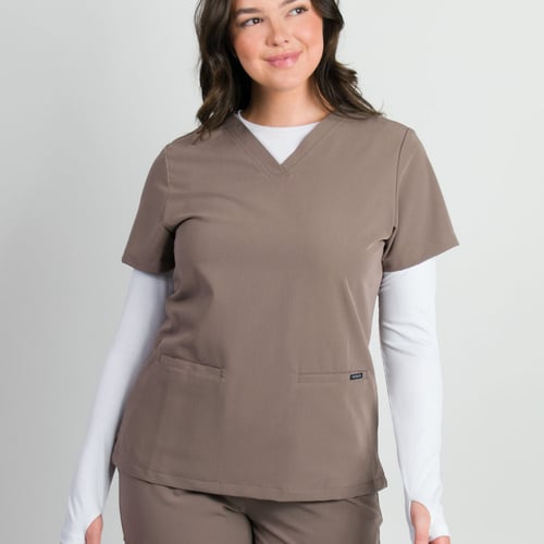 Medgear Women's Sofia Scrubs Top, Slim Fit with 3-pockets