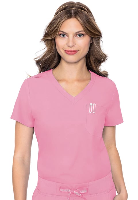 Med Couture Insight One Pocket Tuck-In Top