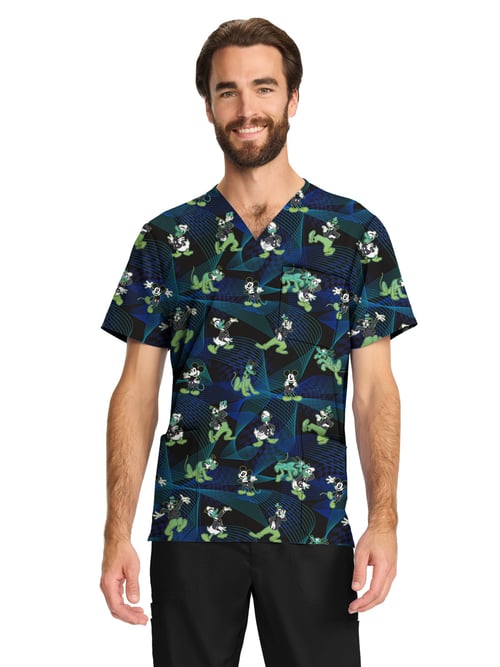 Men's 3-Pocket V-Neck Print Top - TF740 - Take It Chill