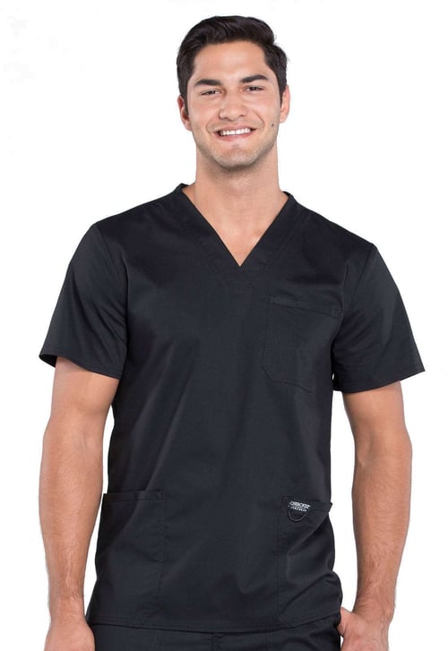 WW Revolution Men's V-Neck Top WW670 - Black / XS - Signature Scrubs