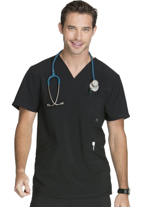 Cherokee Infinity Men's V-Neck Top CK900A - Black / S - Signature Scrubs