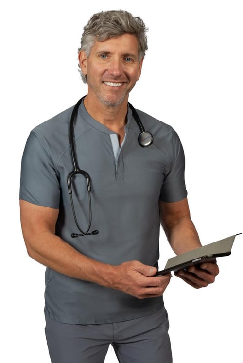 Blackhawk Henley Scrub Top Regular