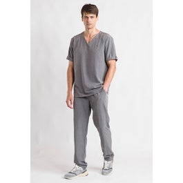 Scrub Masculino Easy - Cinza Chumbo