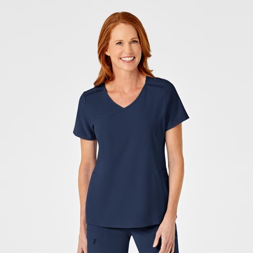 RENEW Women&amp;#39;s Mock Wrap Scrub Top