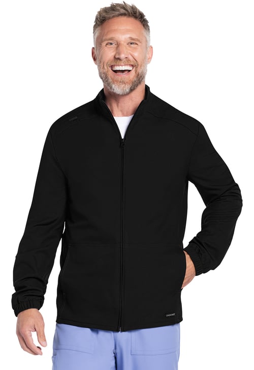 Cherokee Workwear Originals Ultra CK359A Men's Zip Front Jackets Black | Scrub Jackets for Men