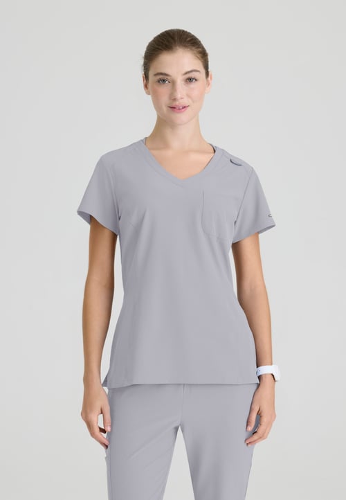 Skechers Women's Single Pocket V-Neck Tuck In Top - #SKT147