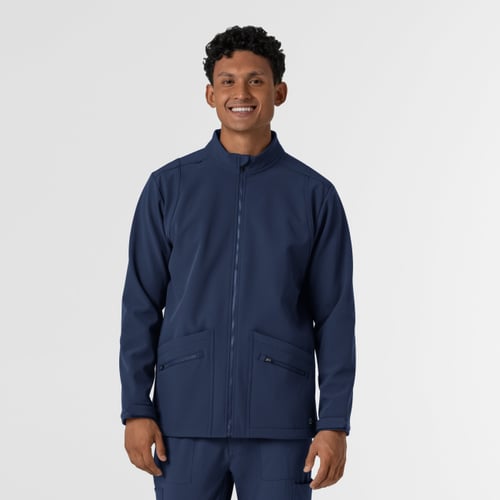 Men's Softshell Scrub Jacket - Navy
