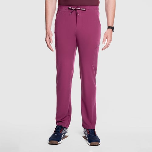 Kael Cargo Scrub Pants Wine