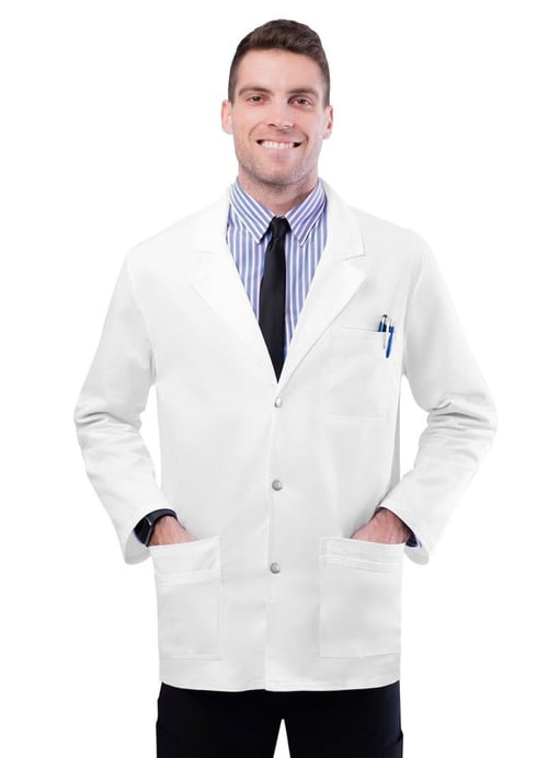 Mens 31" Snap Front Lab Coat