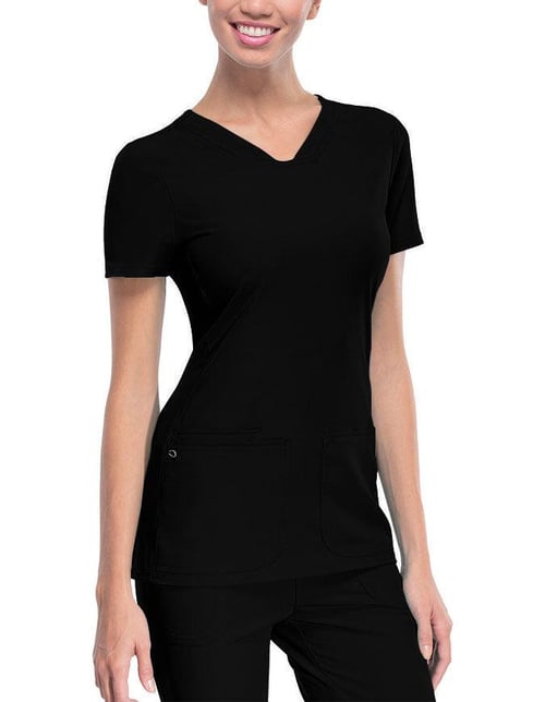 HeartSoul 20710 Women's Pitter-Pat Shaped V-Neck Scrub Top