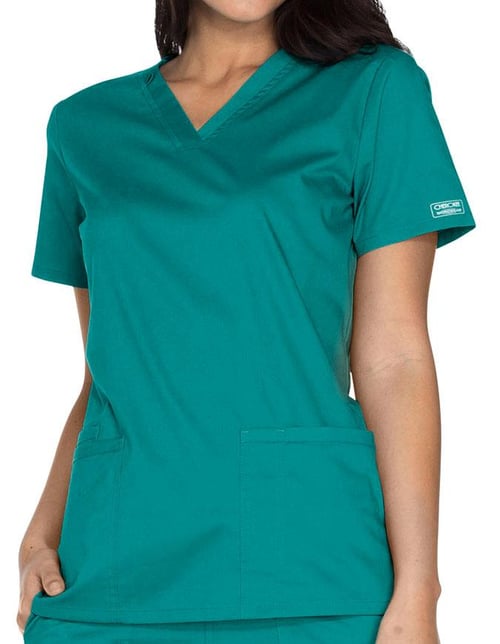 Shop Cherokee Workwear WW630 Core Stretch Women's V-neck Basic Scrub Top