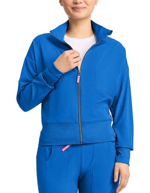 Med Couture Amp Women's 2-Pocket STRETCH Zip Front Scrub Jacket