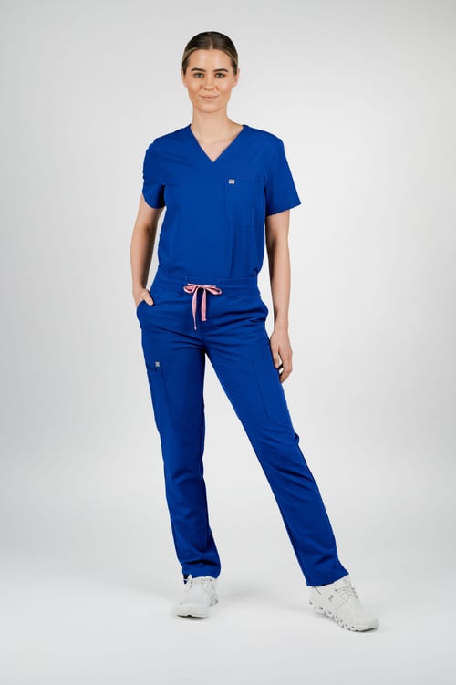 Jasmine Cargo Women's Galaxy Blue Scrub Pants