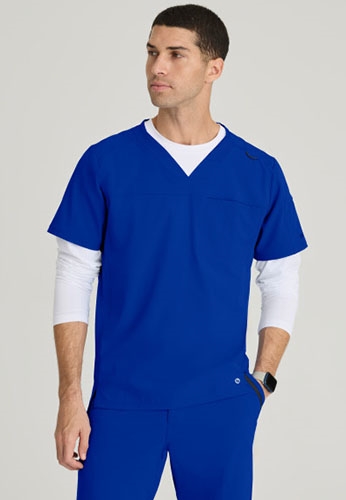 Barco One Velocity Men’s V-Neck Scrub Tops | Sustainable Stretch #BOT195