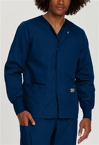 Landau Scrub Zone Unisex Warm-Up Jacket | 3-Pocket Snap-Front #75231