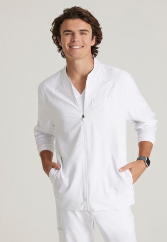 Grey's Anatomy Evolve 3 Pocket Banded Collar Scrubs Jackets #GSSW887