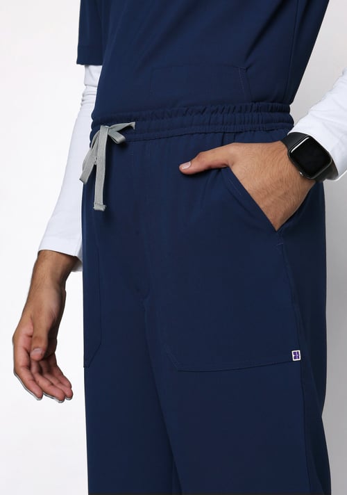 EcoFlex Men's 5-Pocket Active Navy Blue Scrub | Knyamed, ecoflex men 5-pocket active, men 5-pocket active navy, 5-pocket active navy blue, active navy blue knyamed, ecoflex men 5-pocket, men 5-pocket active, 5-pocket active navy, active navy blue, ecoflex, men, 5-pocket, active, navy, blue, knyamed, experience unmatched flexibility, unmatched flexibility performance