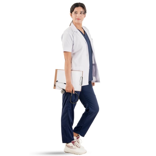 Half Sleeves Lab Coat | Women, half sleeves lab coat, sleeves lab coat women, half sleeves lab, sleeves lab coat, lab coat women, half sleeves, sleeves lab, lab coat, half, sleeves, lab, coat, women, elevate professional look, professional look medwear, look medwear half, medwear half sleeves