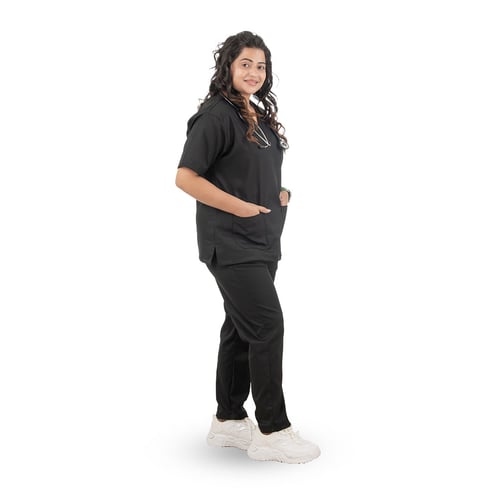 Premium Scrub for Women | V-Neck | Carbon Black, women v-neck carbon black, women v-neck carbon, v-neck carbon black, women v-neck, v-neck carbon, carbon black, women, v-neck, carbon, black, redefine workwear carbon, workwear carbon black, carbon black women, black women medwear, women medwear unmatched, medwear unmatched comfort, unmatched comfort healthcare