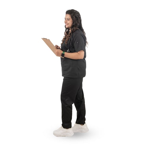 Premium Scrub for Women | V-Neck | Carbon Black, women v-neck carbon black, women v-neck carbon, v-neck carbon black, women v-neck, v-neck carbon, carbon black, women, v-neck, carbon, black, redefine workwear carbon, workwear carbon black, carbon black women, black women medwear, women medwear unmatched, medwear unmatched comfort, unmatched comfort healthcare