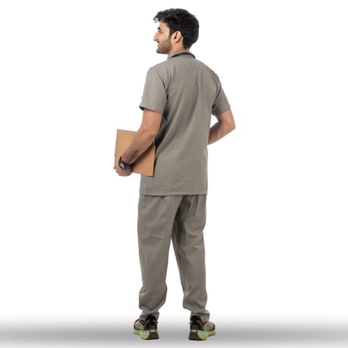 Classic Scrub for Men | Round-Neck | Steel Grey, classic men round-neck steel, men round-neck steel grey, classic men round-neck, men round-neck steel, round-neck steel grey, classic men, men round-neck, round-neck steel, classic, men, round-neck, steel, grey, redesign professional look, professional look medwear, look medwear steel, medwear steel grey