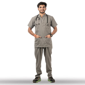 Classic Scrub for Men | Round-Neck | Steel Grey, classic men round-neck steel, men round-neck steel grey, classic men round-neck, men round-neck steel, round-neck steel grey, classic men, men round-neck, round-neck steel, classic, men, round-neck, steel, grey, redesign professional look, professional look medwear, look medwear steel, medwear steel grey