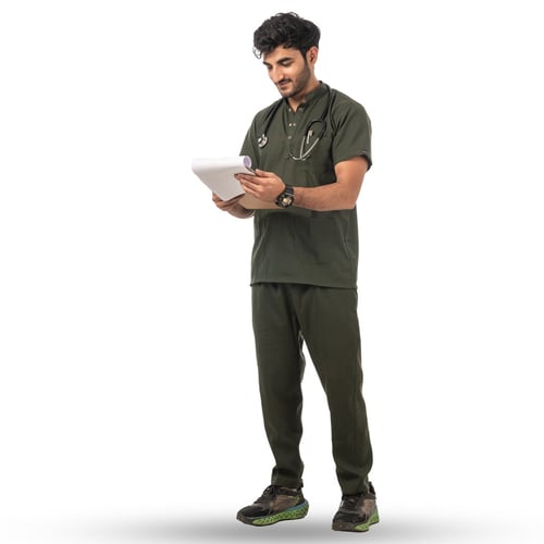 Classic Scrub for Men | Round-Neck | Olive Green, classic men round-neck olive, men round-neck olive green, classic men round-neck, men round-neck olive, round-neck olive green, classic men, men round-neck, round-neck olive, classic, men, round-neck, olive, green, redesign professional look, professional look medwear, look medwear olive, medwear olive green