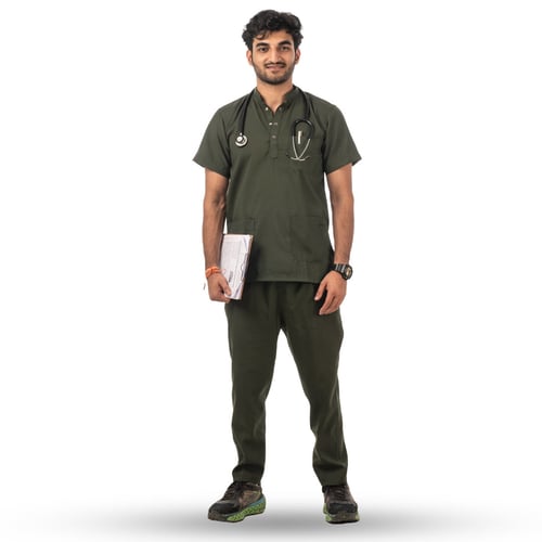 Classic Scrub for Men | Round-Neck | Olive Green, classic men round-neck olive, men round-neck olive green, classic men round-neck, men round-neck olive, round-neck olive green, classic men, men round-neck, round-neck olive, classic, men, round-neck, olive, green, redesign professional look, professional look medwear, look medwear olive, medwear olive green
