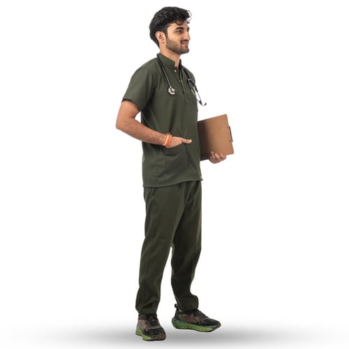 Classic Scrub for Men | Round-Neck | Olive Green, classic men round-neck olive, men round-neck olive green, classic men round-neck, men round-neck olive, round-neck olive green, classic men, men round-neck, round-neck olive, classic, men, round-neck, olive, green, redesign professional look, professional look medwear, look medwear olive, medwear olive green