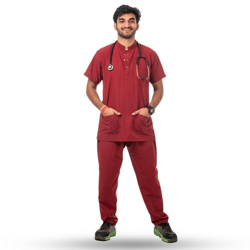Classic Scrub for Men | Round-Neck | Maroon, classic men round-neck maroon, classic men round-neck, men round-neck maroon, classic men, men round-neck, round-neck maroon, classic, men, round-neck, maroon, redesign professional look, professional look medwear, look medwear maroon, medwear maroon classic, maroon classic men, classic men uncompromising, men uncompromising comfort